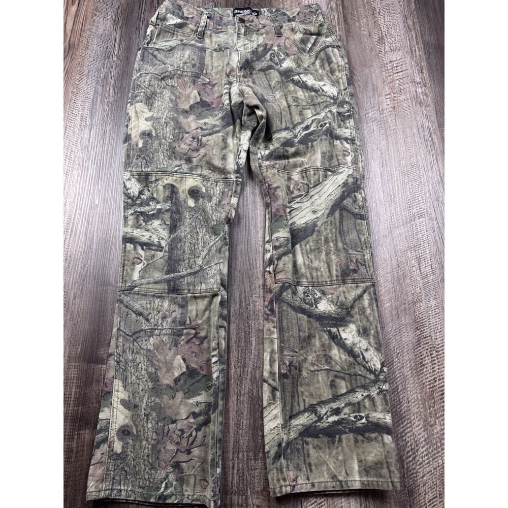 Mossy Oak Pants Mens 31x31 Double Knee Camo Denim Jeans Breakup Infinity Hunting